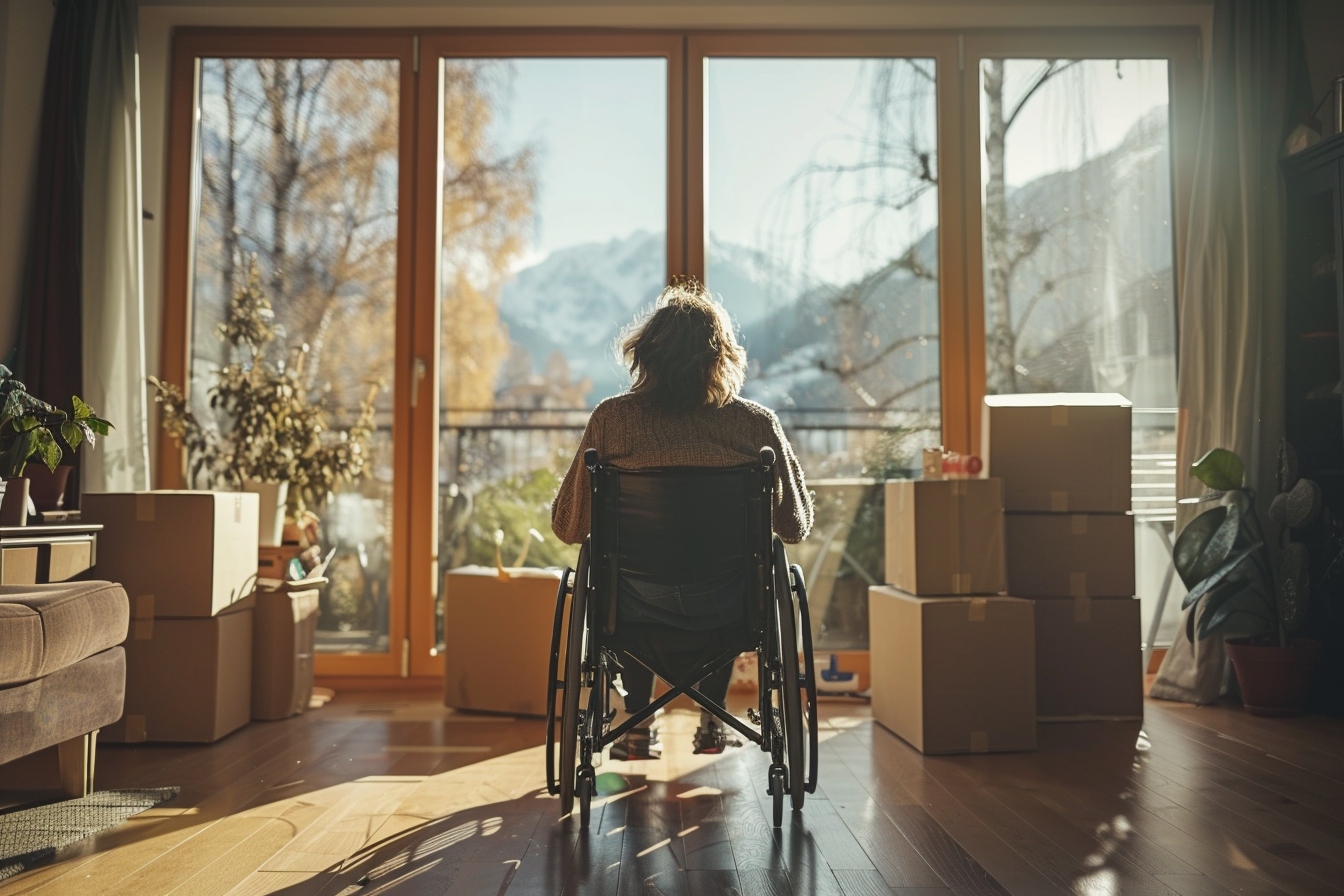 Personne handicapée recevant une aide financière lors de son déménagement à Grenoble